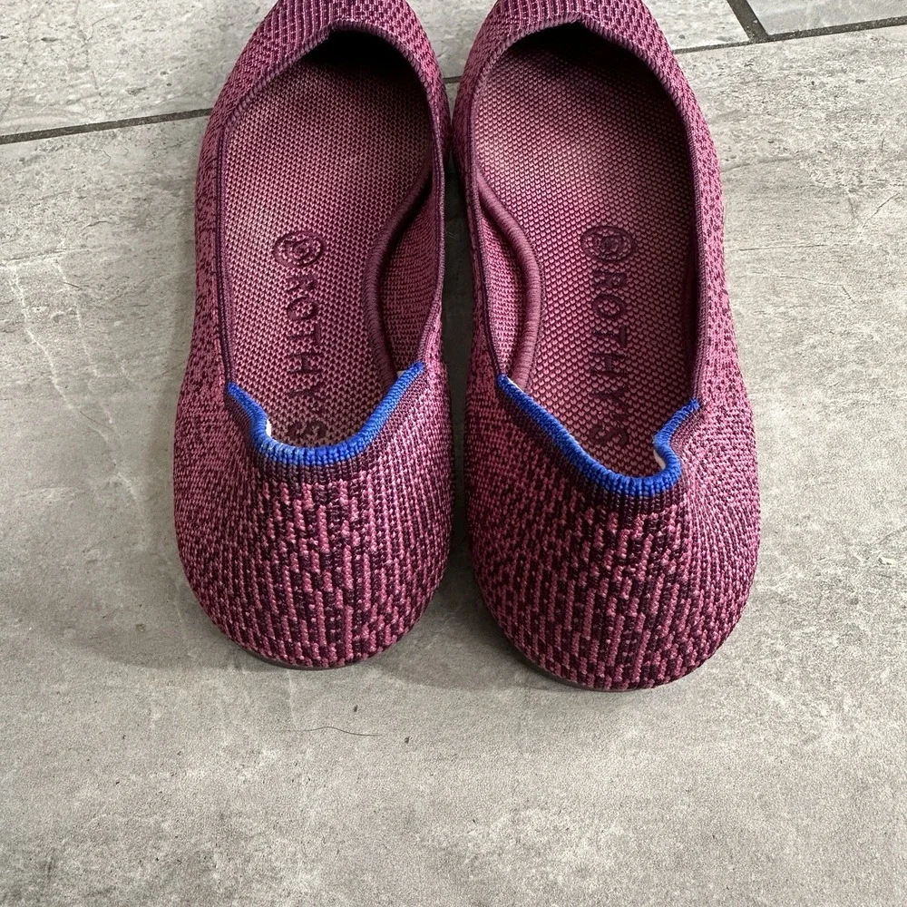 Rothys The Point Fig Python Snake Print Toe‎ Limited Edition Flat Women W 8 Rare